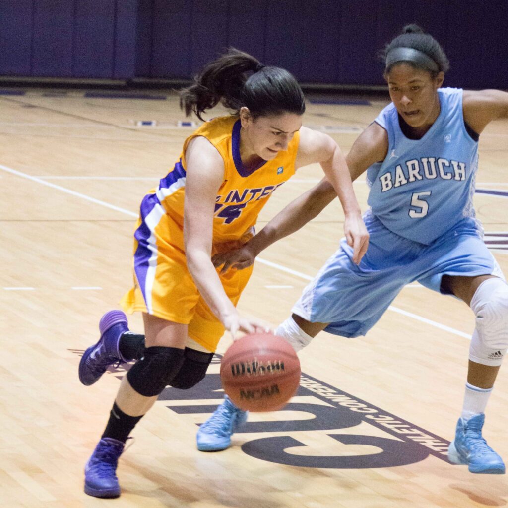 Kristen Markoe playing basketball