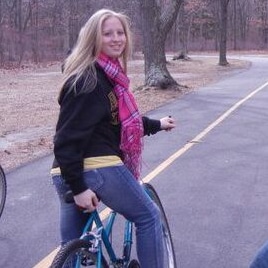 Lisa Yirce on bike