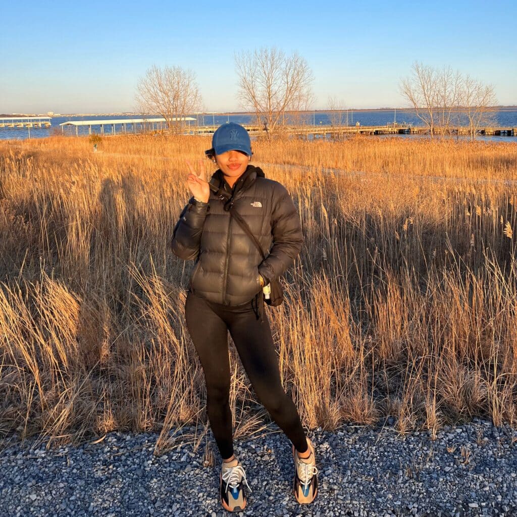 Jada Dubose standing in a field