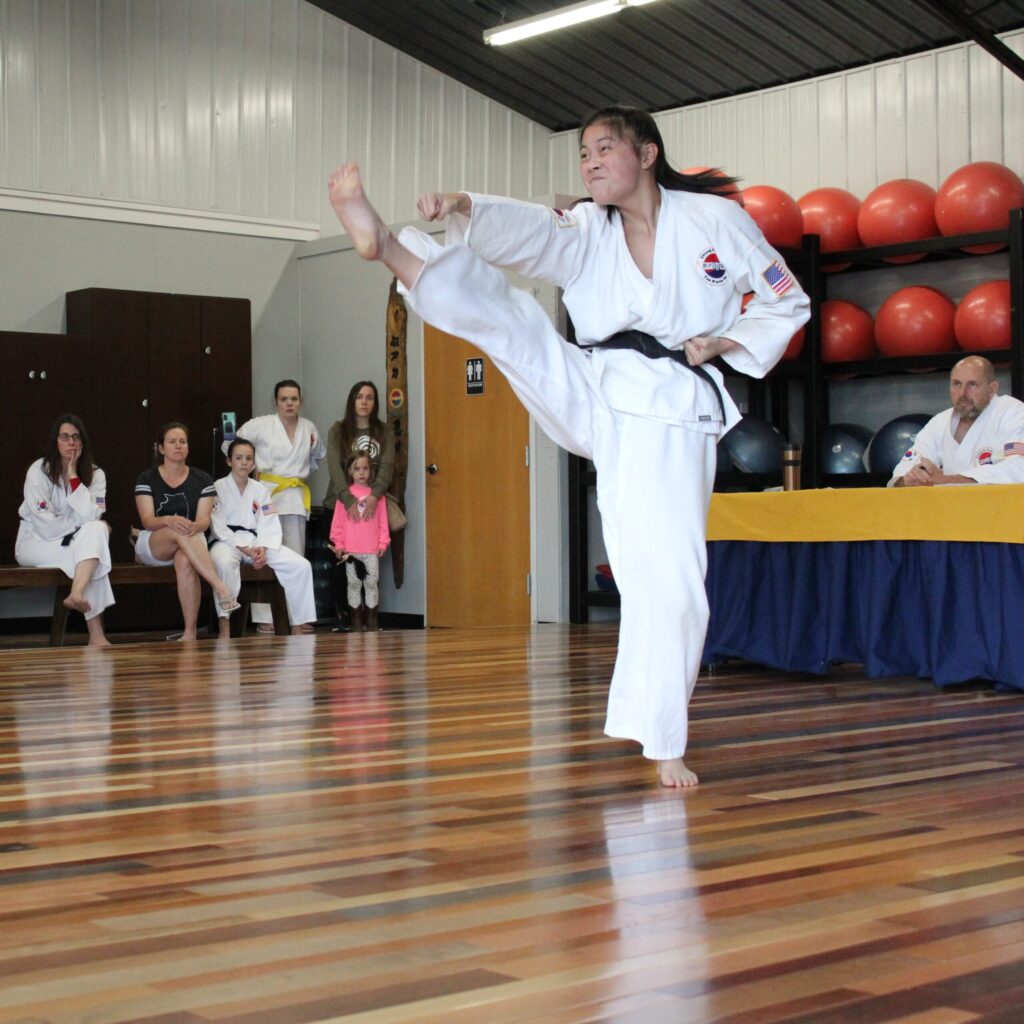 Alexis Burski-Edwards karate class