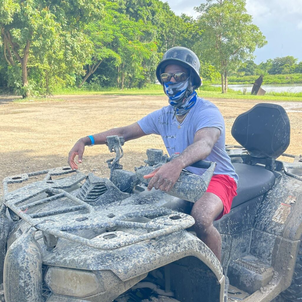 Brandon Barrett on an ATV