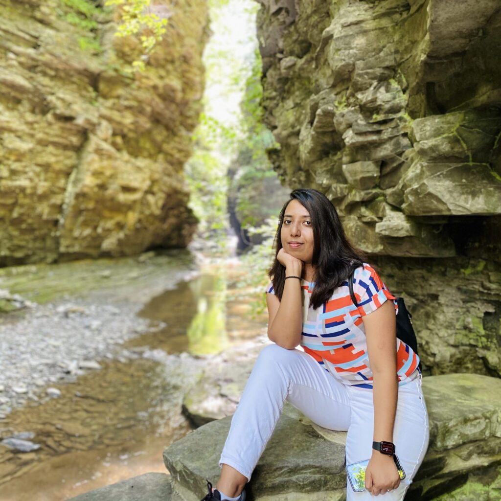 Ekta Gor in a river