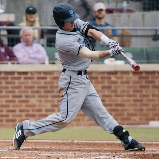 Gregory Cavaliere playing baseball in college