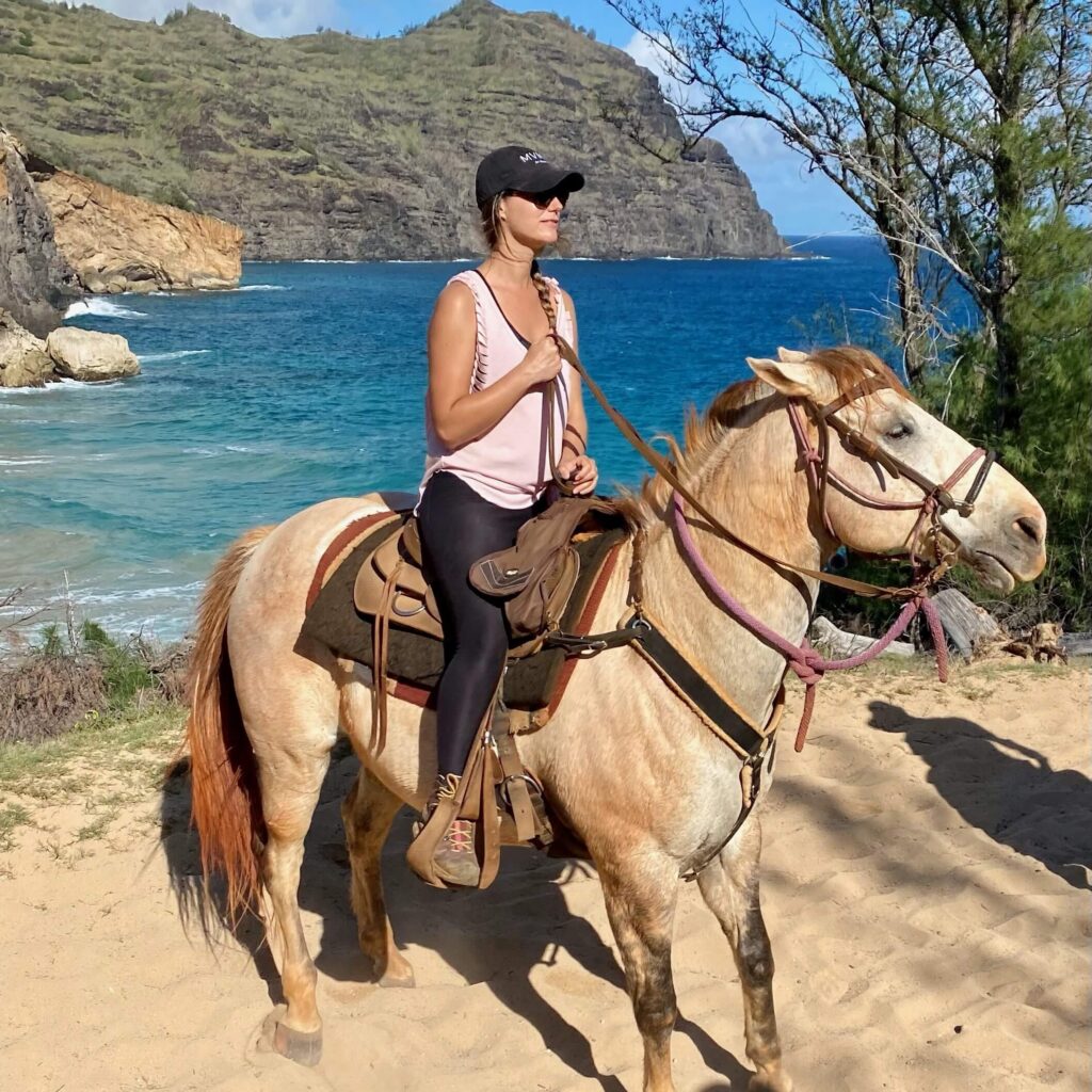 Jessica Bigness riding a horse