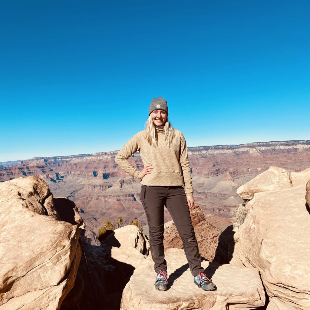 Kelsey Contreras on top of a mountain