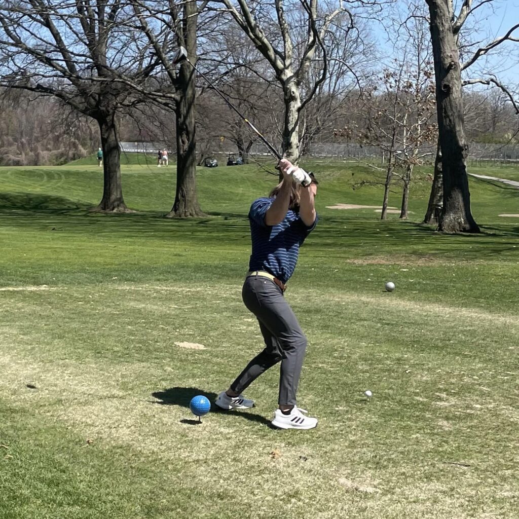 Peter Harden golfing