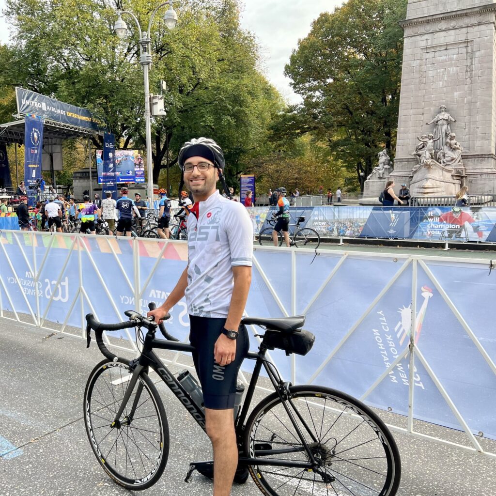 Philippe Corbanese in a bike race