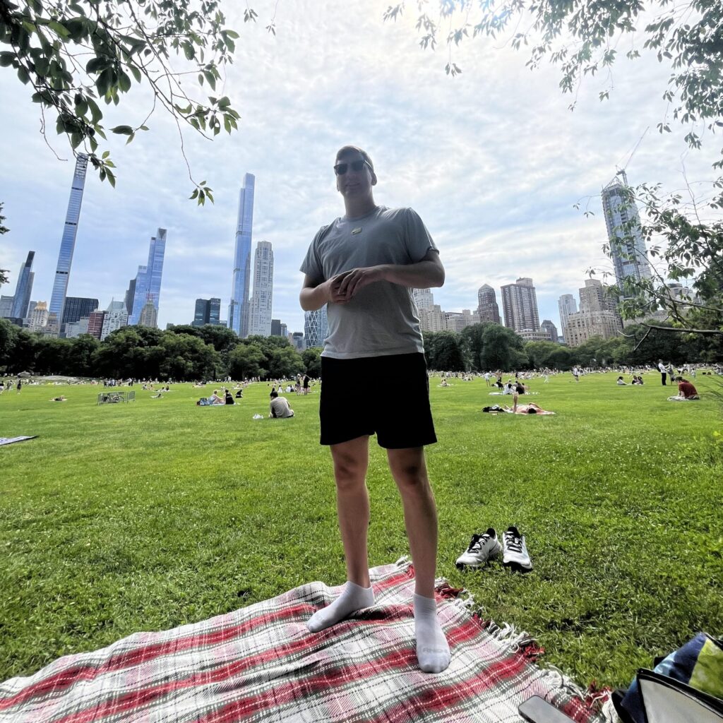 Matt Breno at a picnic in the park