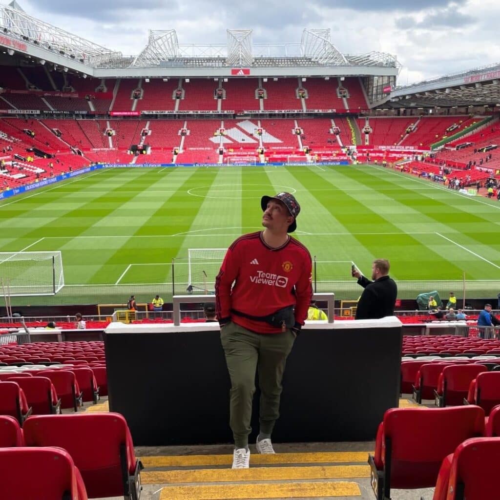 Vincenzo Puglia at a Manchester United match