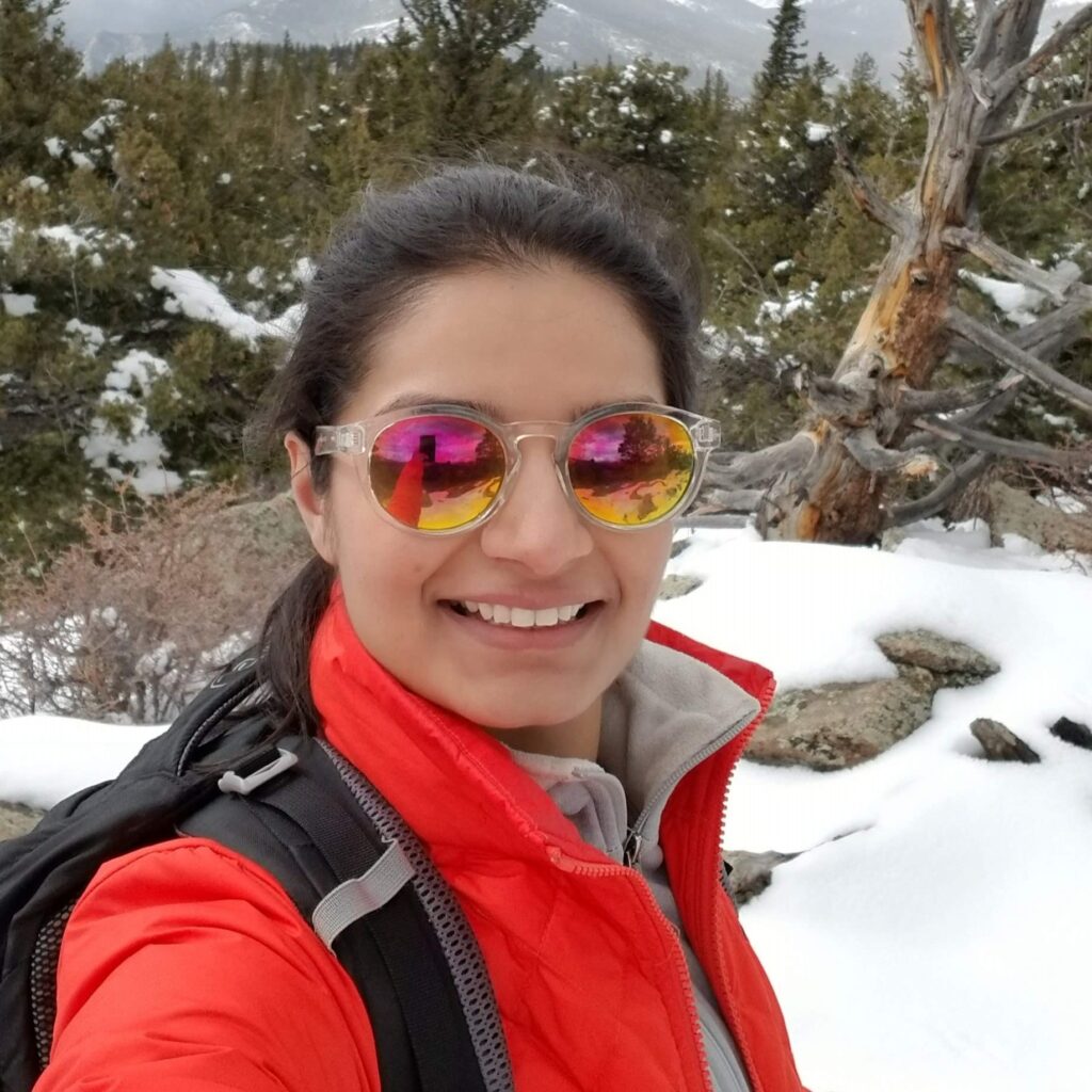 Krina Desai selfie in the snow